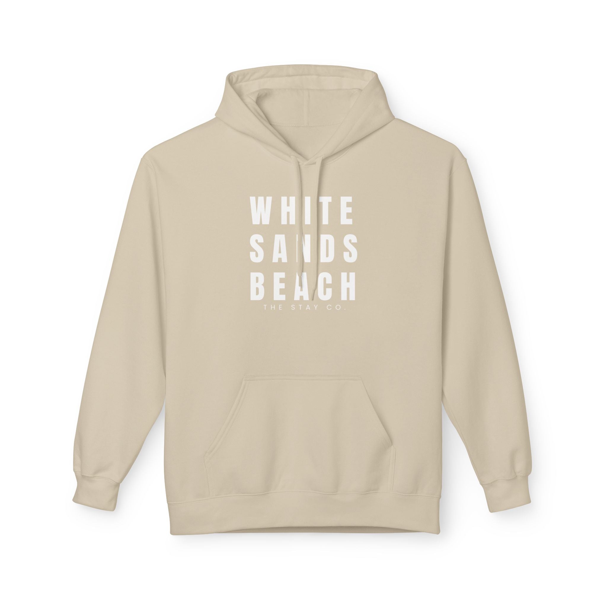 White Sands Beach Hoodie in White Writing