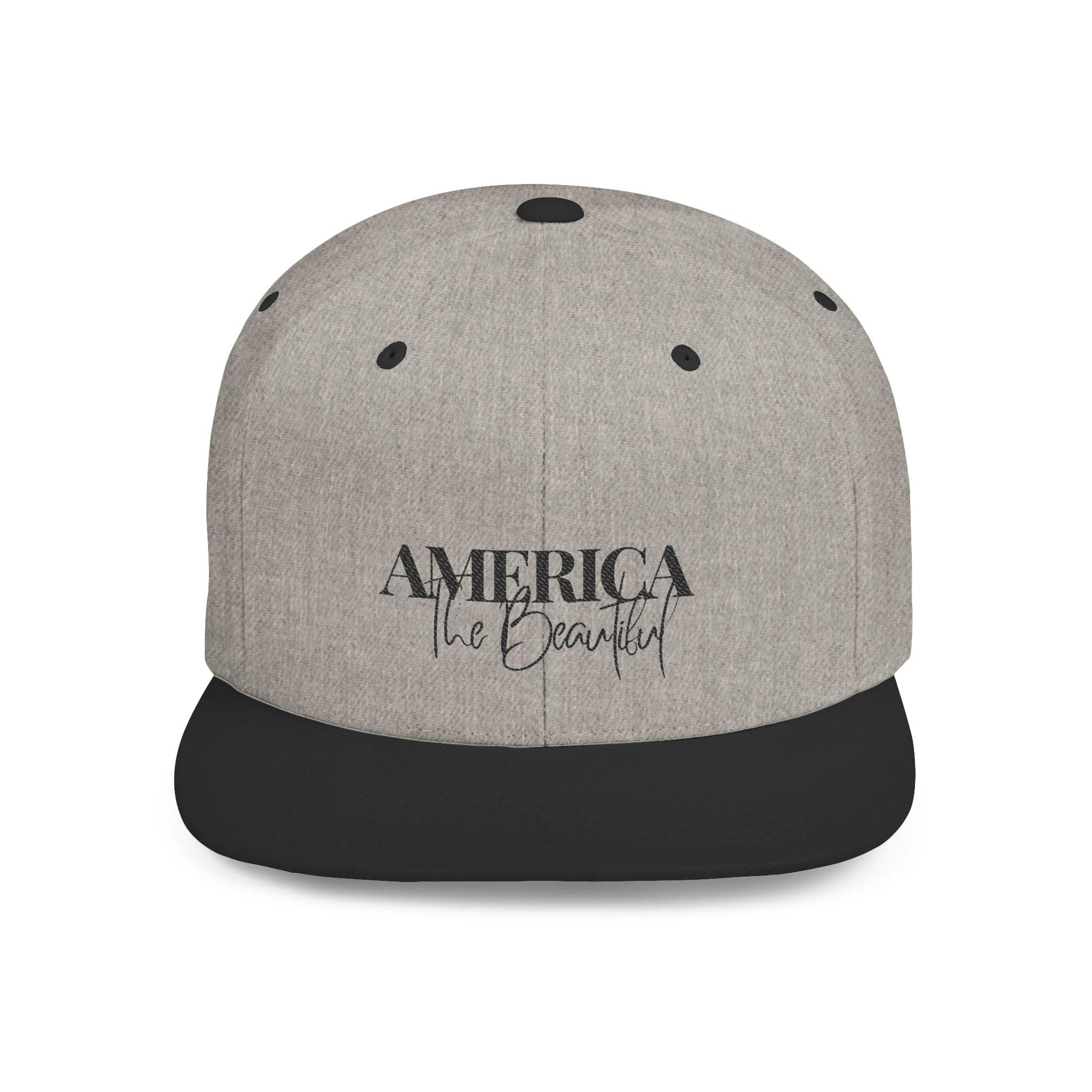 Embroidered Snackback Cap-"America The Beautiful"- Casual Hat, Outdoor Apparel, Summer Fashion, Gift for Him/Her, Festival Accessory