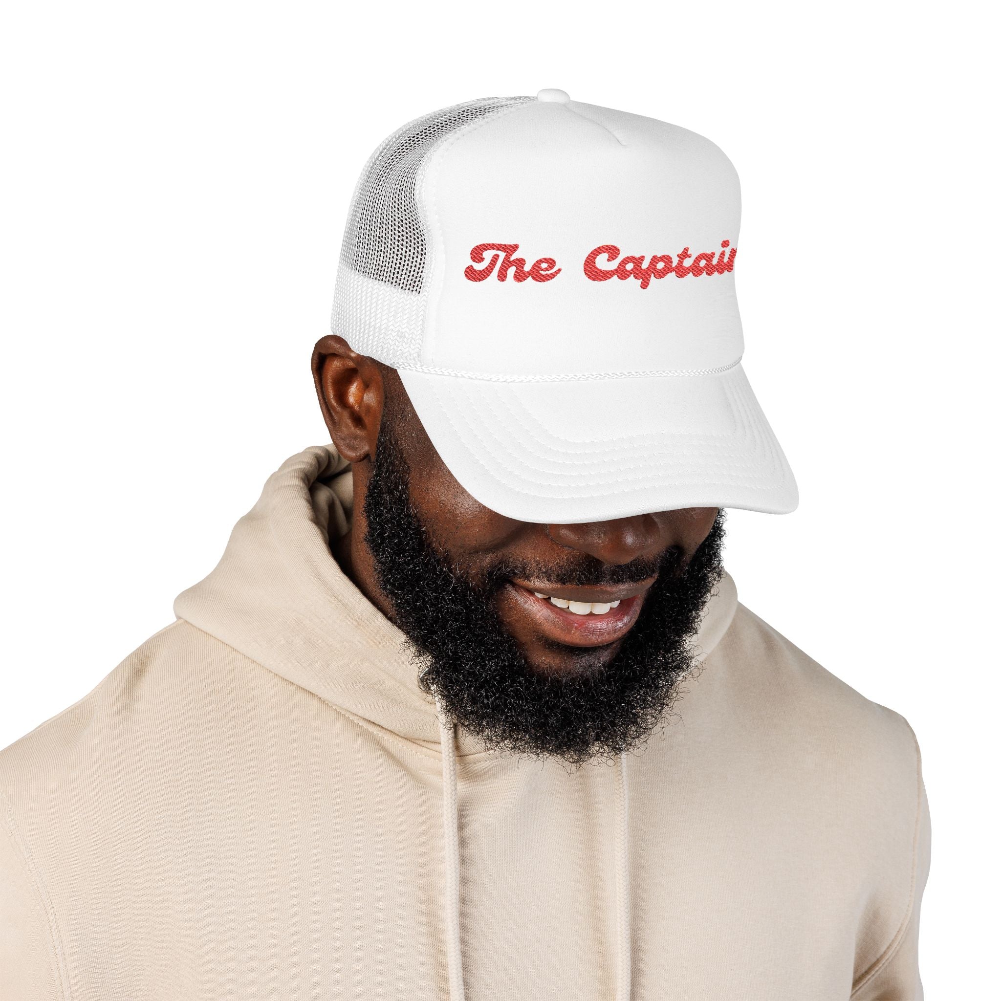 "The Captain"- Foam Trucker Hat, Embroidered Cap, BBQ Hat, Perfect Gift for Grilling Enthusiasts, Summer BBQ Accessory, Fun Party Hat