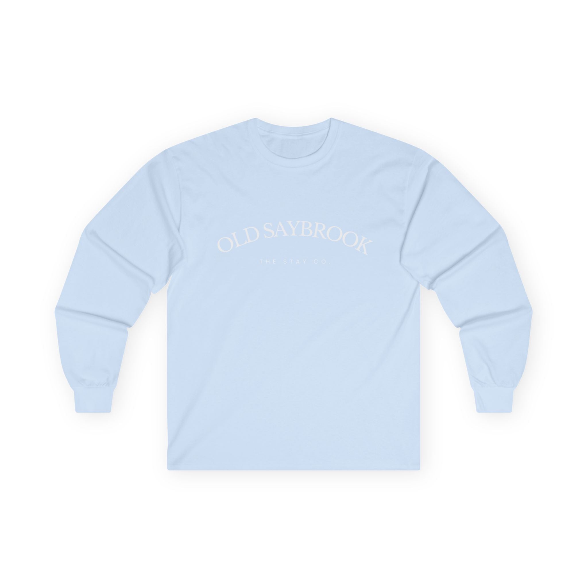 Old Saybrook Long Sleeve Tee With Light House on Back