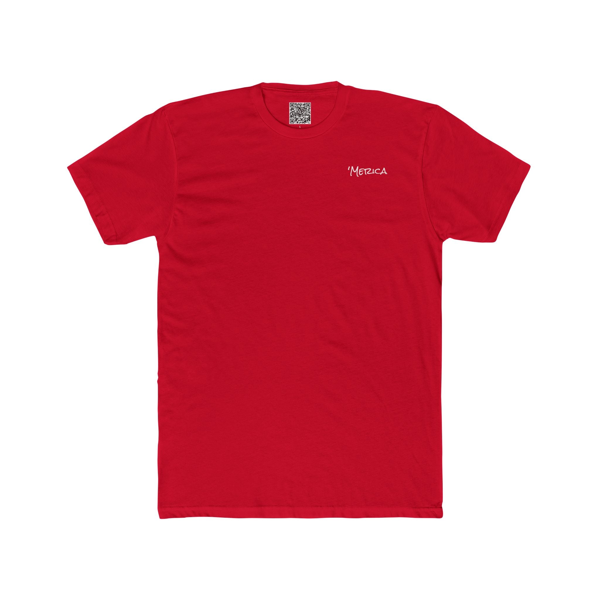 "Boats, Beers & 'Merica"-In White Writing- Patriotic Unisex Cotton Crew Tee - Perfect for BBQs, Fourth of July-Independence Day, Gifts, Boating, Casual Wear