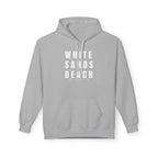 White Sands Beach Hoodie in White Writing