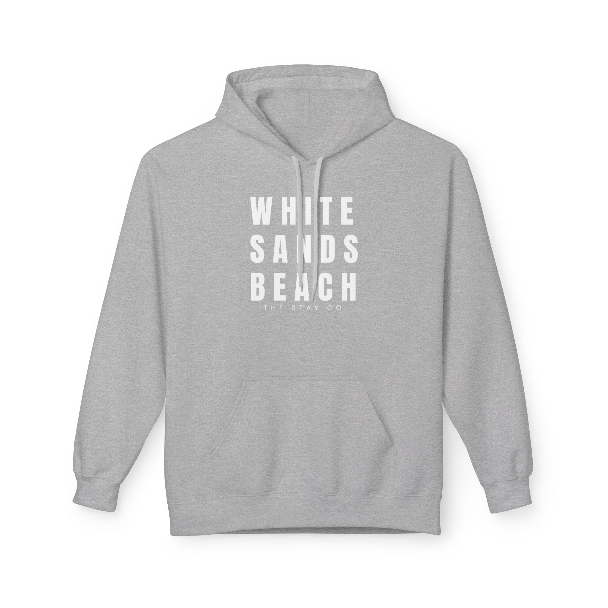 White Sands Beach Hoodie in White Writing
