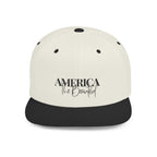 Embroidered Snackback Cap-"America The Beautiful"- Casual Hat, Outdoor Apparel, Summer Fashion, Gift for Him/Her, Festival Accessory