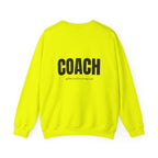Adult- PE Teacher Crew Neck "Squad Goals" (Front)- "COACH #PhysiclEducationClub" (Back) -Crewneck Sweatshirt, Cozy Fall Apparel, Unisex Gift, Casual Style, September Vibes, Seasonal Fashion