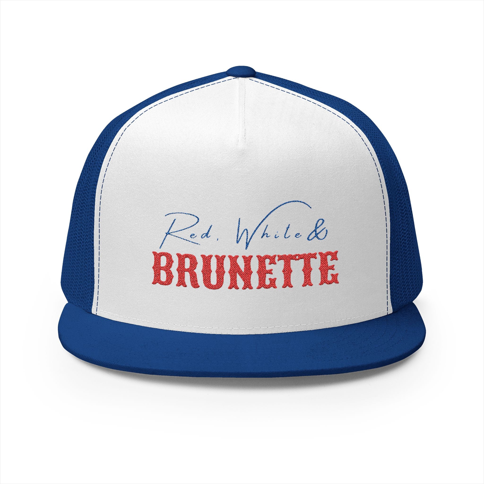 "Red, White & Brunette"- Stylish 5 Panel Trucker Cap with Embroidery, Perfect for Casual Outfits, Summer Festivals, Gifts for Friends, Birthday Parties, [...]