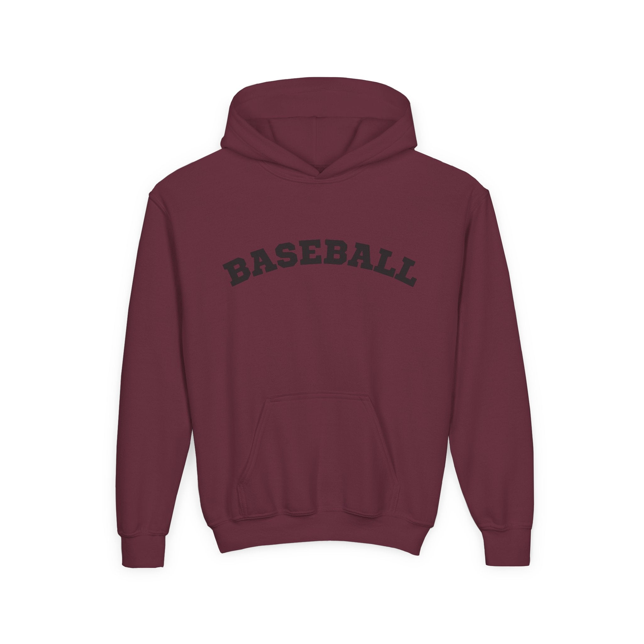 Youth Hoodie "Baseball" - Choose Your Color- Sports Apparel, Gift for Young Athletes, Team Spirit, Cozy Sweatshirt, Game Day Ready