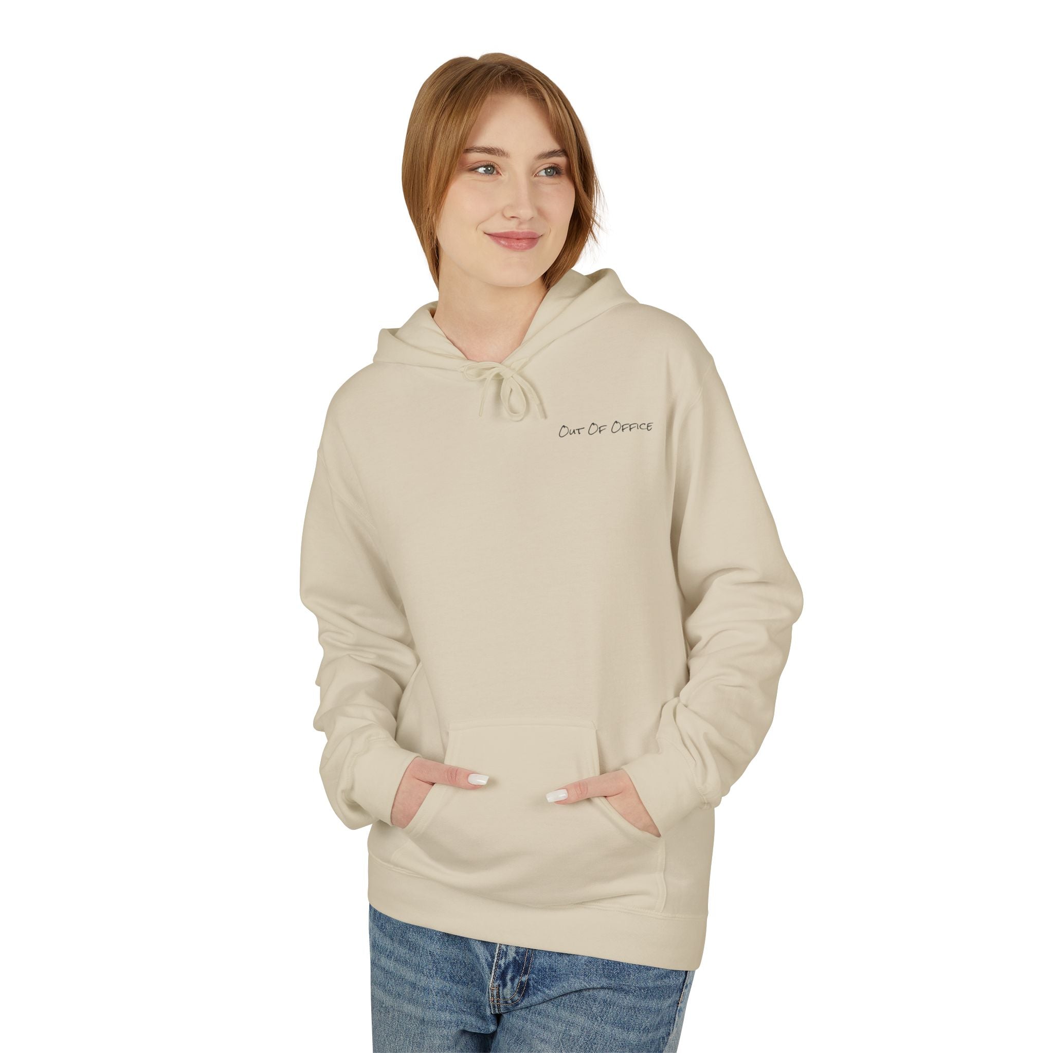 Adult- "Out Of Office" (Front) "Old Saybrook New Tan" (Back) - Hoodie