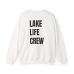 Adult- "Made for this"- (Front)  "Lake Life Crew" (Back)- Black Writing- Unisex Crewneck Sweatshirt