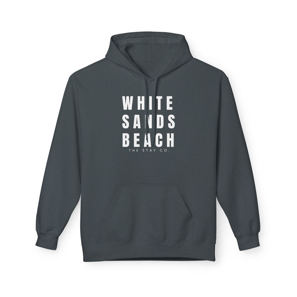 White Sands Beach Hoodie in White Writing