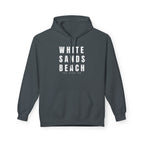 White Sands Beach Hoodie in White Writing