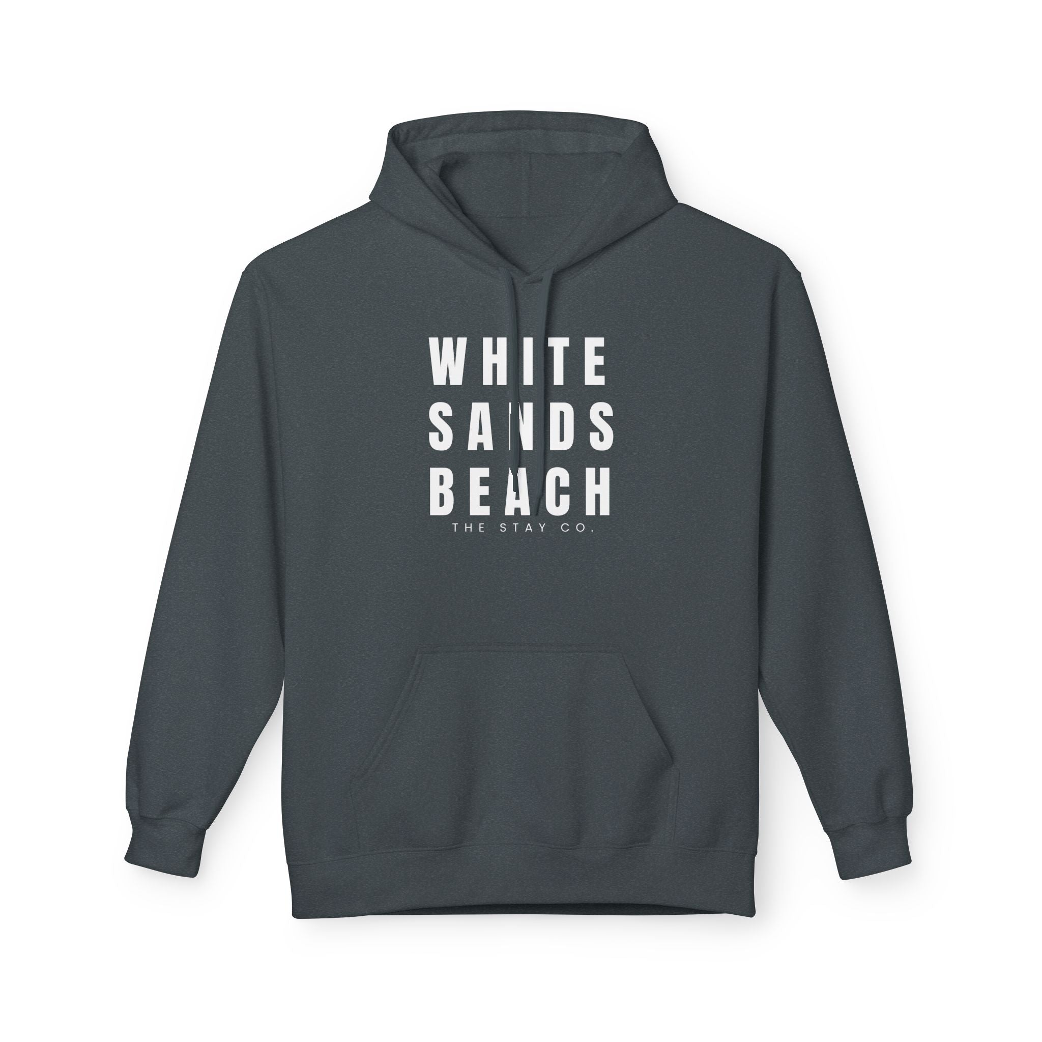 White Sands Beach Hoodie in White Writing