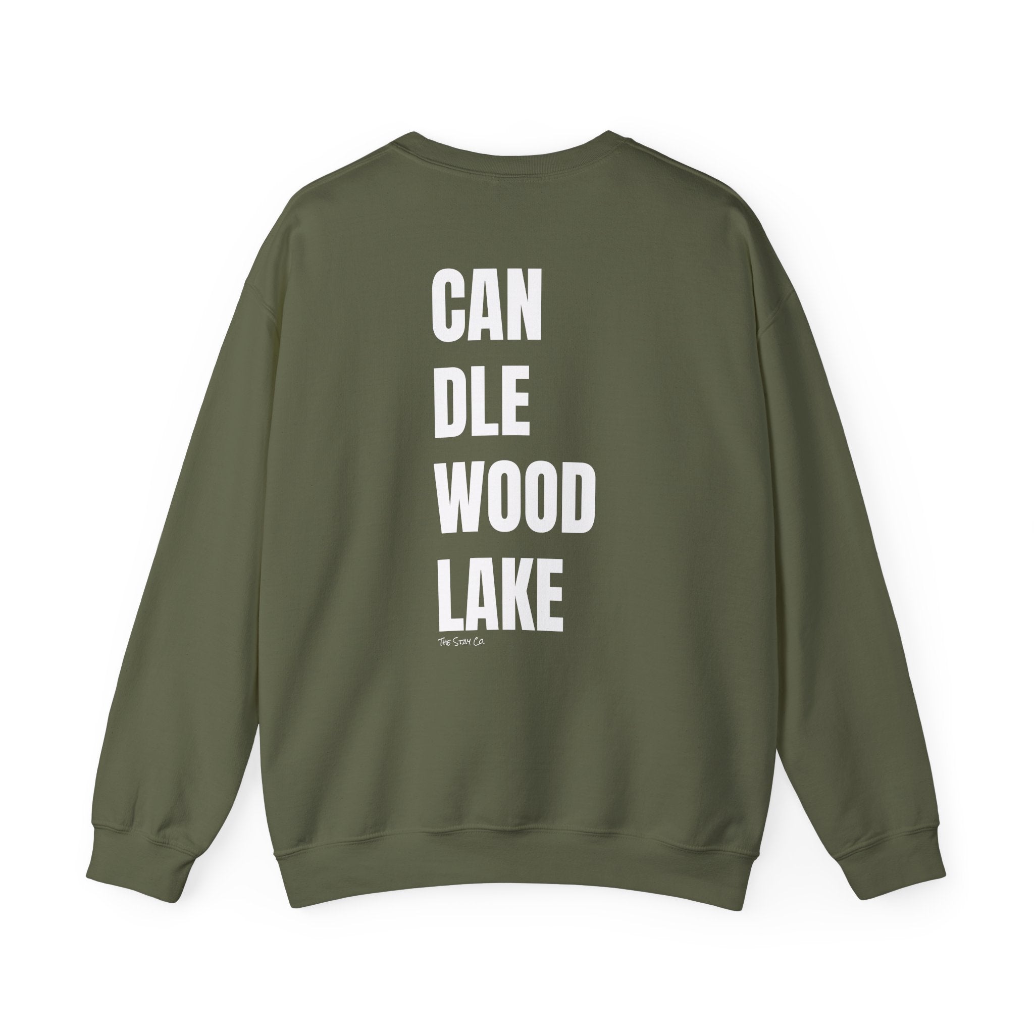 Catch Me at Candlewood Lake Crewneck (White Text)
