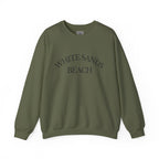 Adult- "White Sands Beach" - Black Writing- Unisex Crewneck Sweatshirt