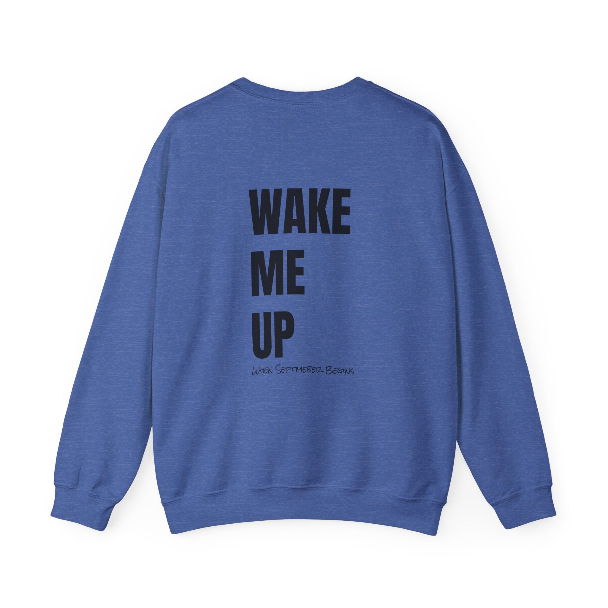 Adult- Teacher Crew Neck " Do Not Disturb" (Front)  "Wake Me Up- When September Begins" (Back) -Crewneck Sweatshirt, Cozy Fall Apparel, Unisex Gift, Casual Style, September Vibes, Seasonal Fashion