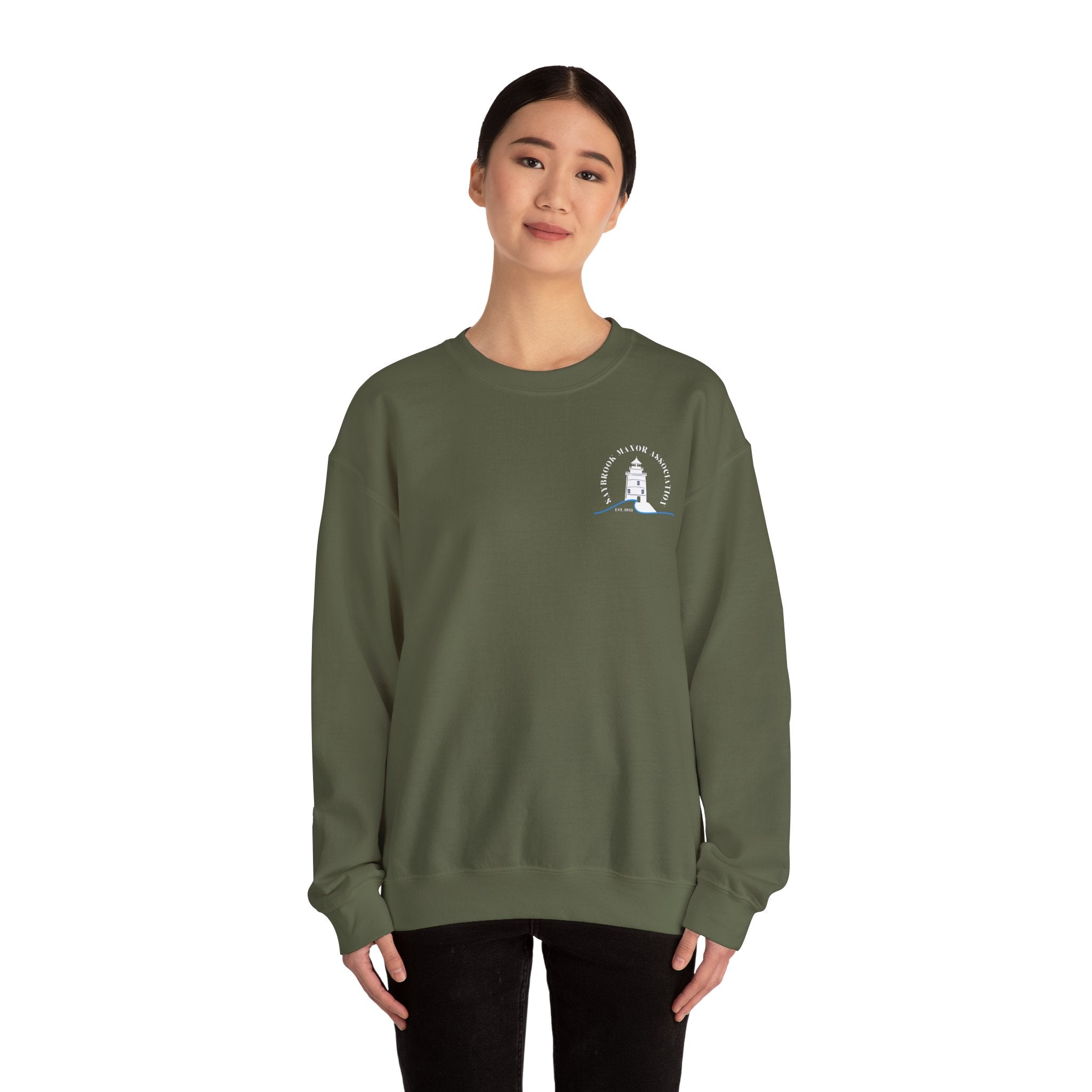 Adult- Old Saybrook Crewneck Sweatshirt With Association Logo On Front