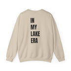 Adult- "Born for this"- (Front)  "In My Lake Era" (Back)- Black Writing- Unisex Crewneck Sweatshirt