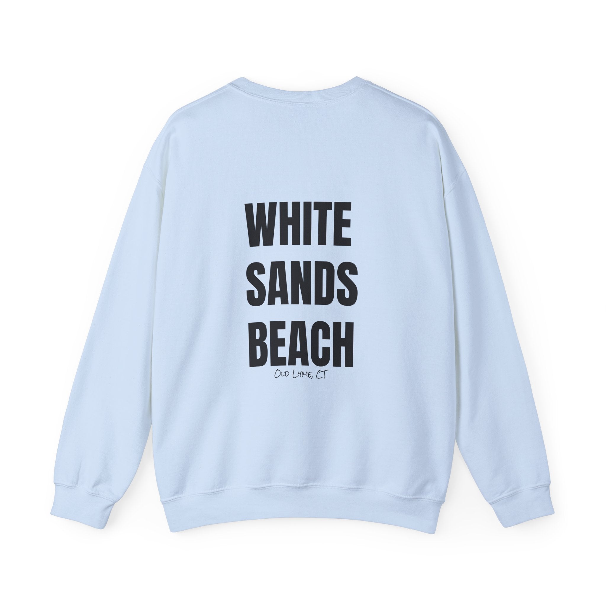 Adult- "'Catch me at"-(Front)- "White Sands Beach Old Lyme, CT"- (Back)- (No Flag) Custom Sweatshirt for location