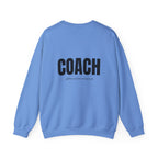 Adult- PE Teacher Crew Neck "Squad Goals" (Front)- "COACH #PhysiclEducationClub" (Back) -Crewneck Sweatshirt, Cozy Fall Apparel, Unisex Gift, Casual Style, September Vibes, Seasonal Fashion
