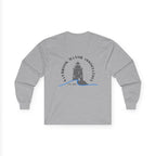 Old Saybrook Long Sleeve Tee With Light House on Back- Black Writing