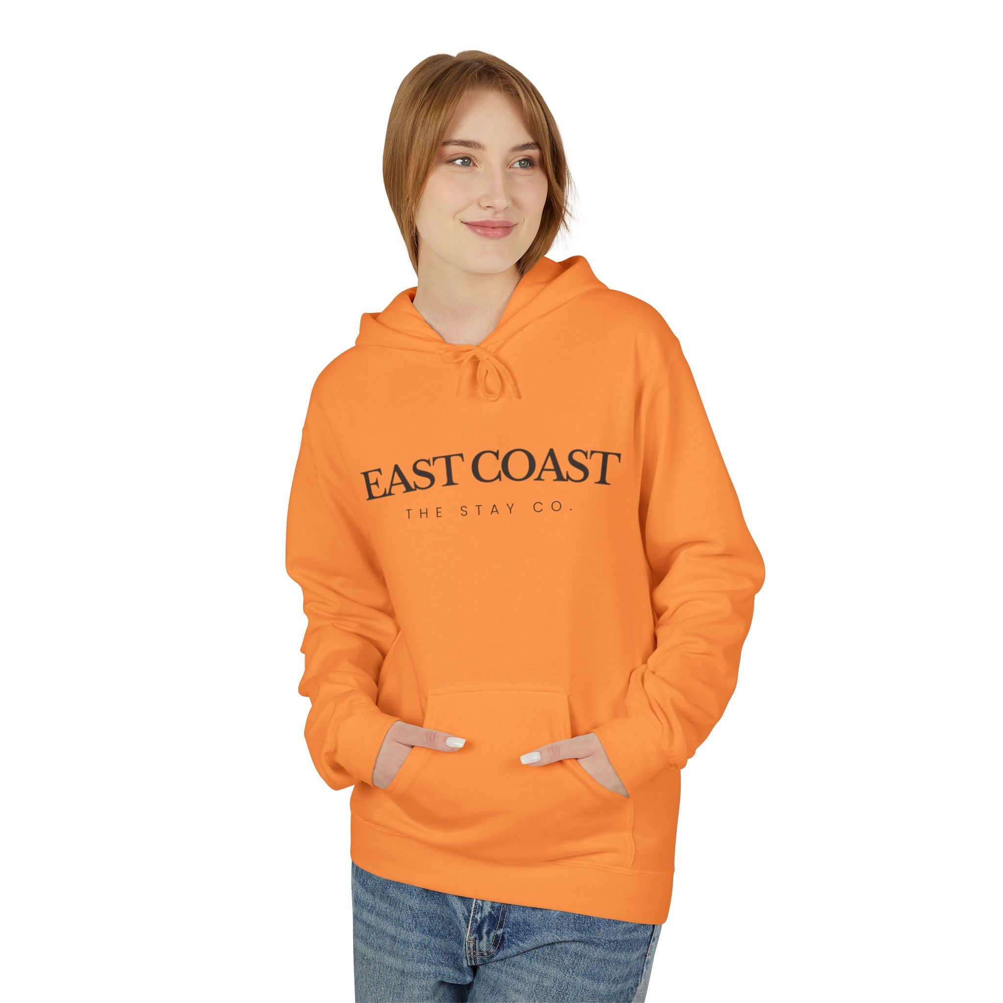 Adult-East Coast - Black Writing Hoodie