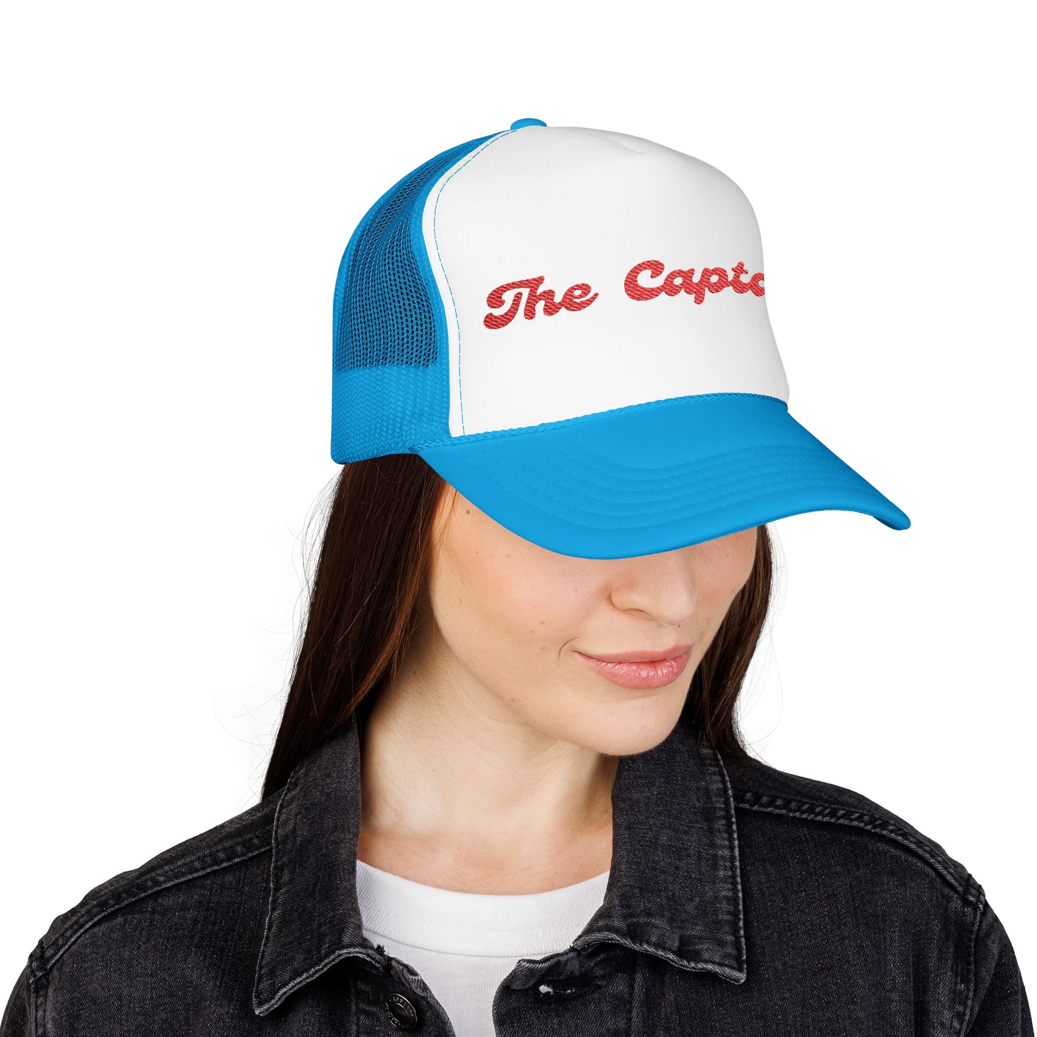 "The Captain"- Foam Trucker Hat, Embroidered Cap, BBQ Hat, Perfect Gift for Grilling Enthusiasts, Summer BBQ Accessory, Fun Party Hat