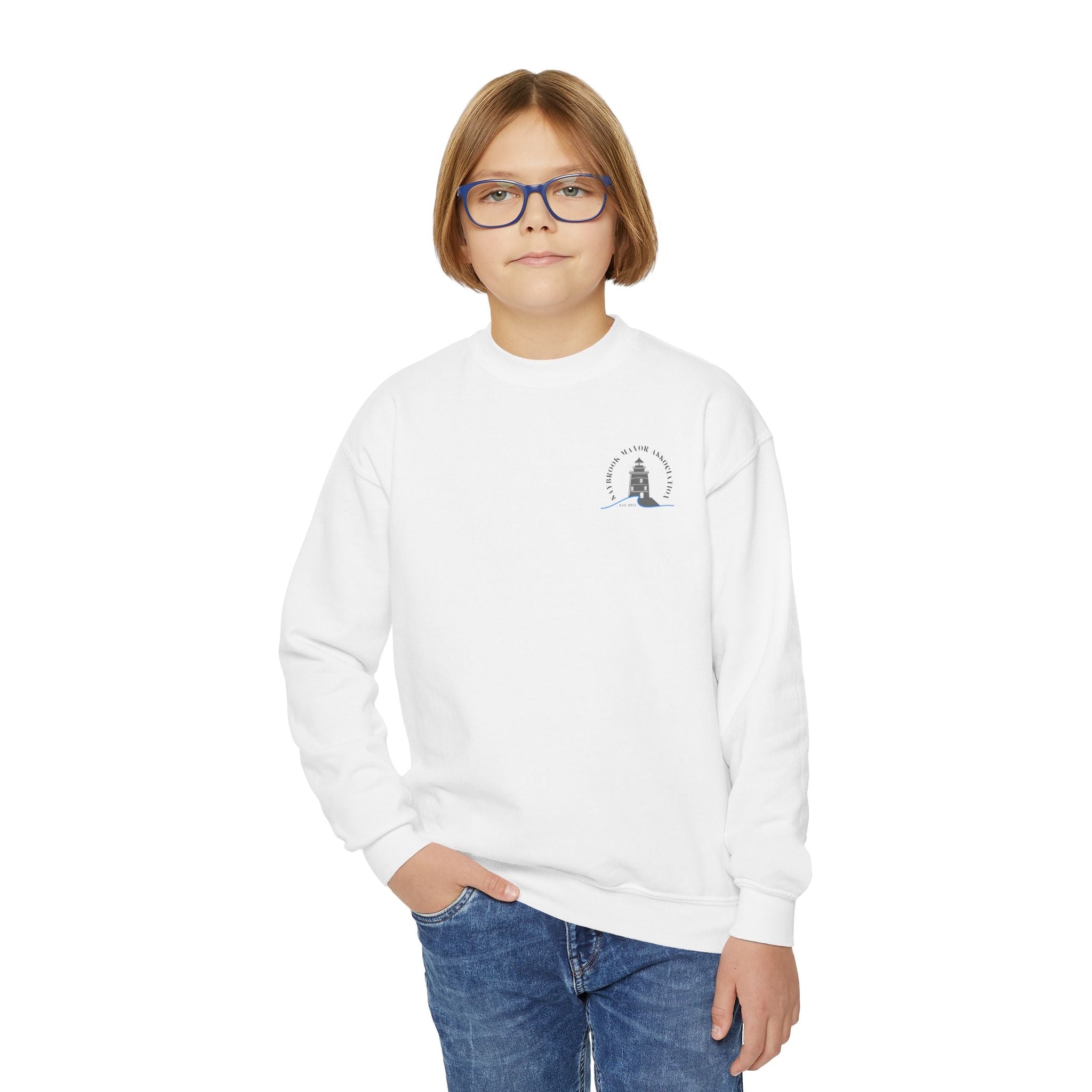 Youth-(XS-XL) Old Saybrook Crewneck Sweatshirt With Association Logo On Front