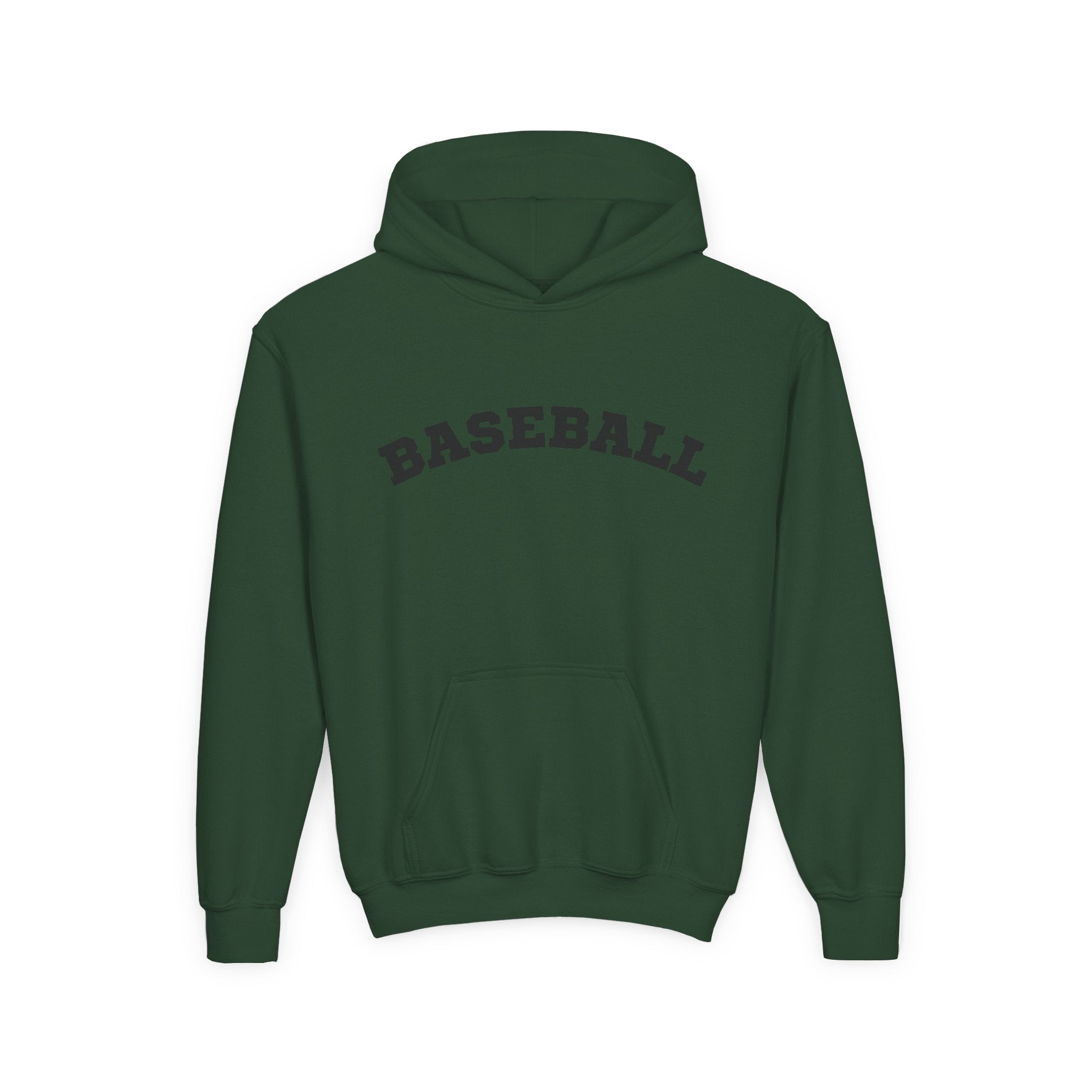 Youth Hoodie "Baseball" - Choose Your Color- Sports Apparel, Gift for Young Athletes, Team Spirit, Cozy Sweatshirt, Game Day Ready