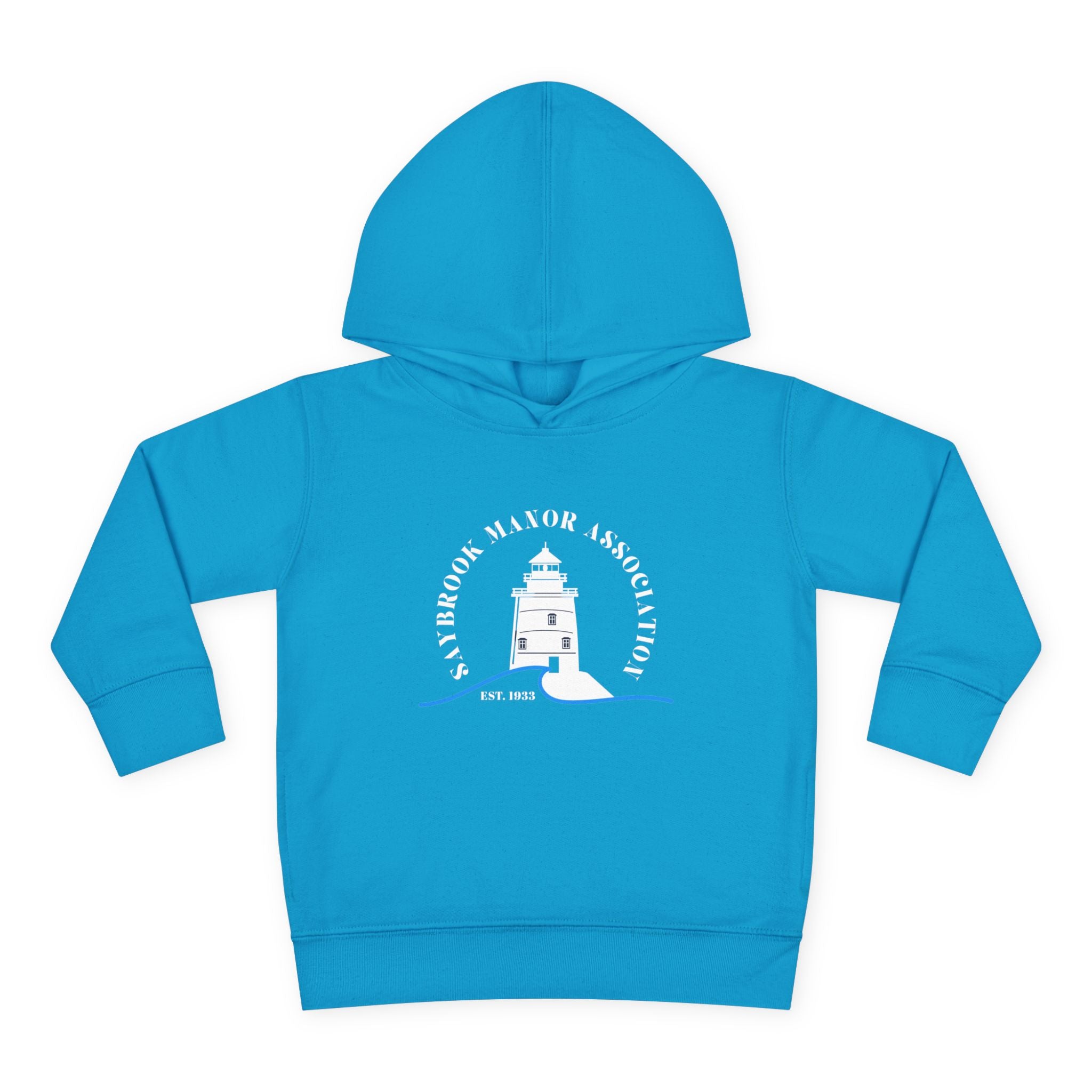 Toddler Hoodie- Saybrook Manor Association Logo on Front - "NAP. SNAX. SAYBROOK. REPEAT."