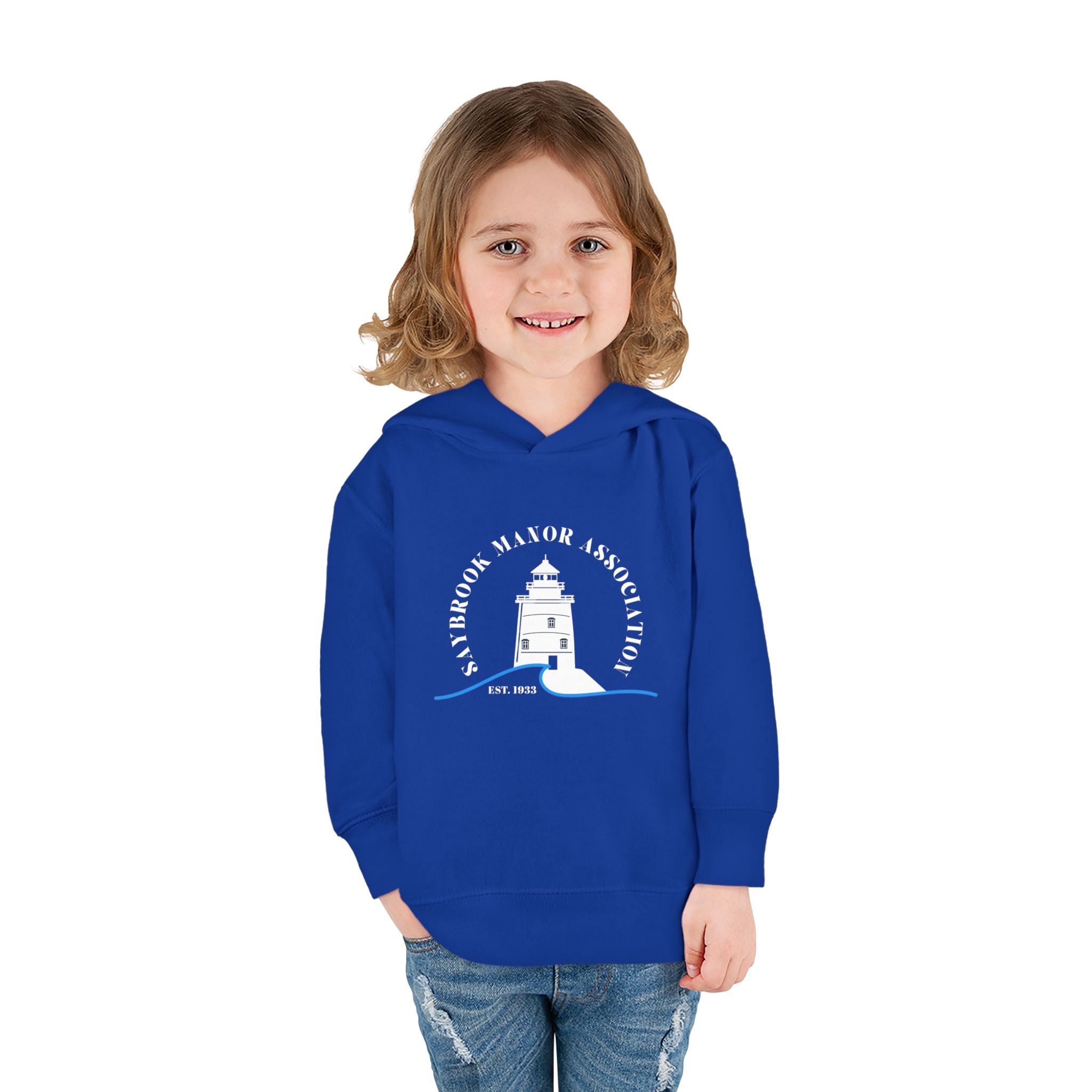 Toddler Hoodie- Saybrook Manor Association Logo on Front - "NAP. SNAX. SAYBROOK. REPEAT."