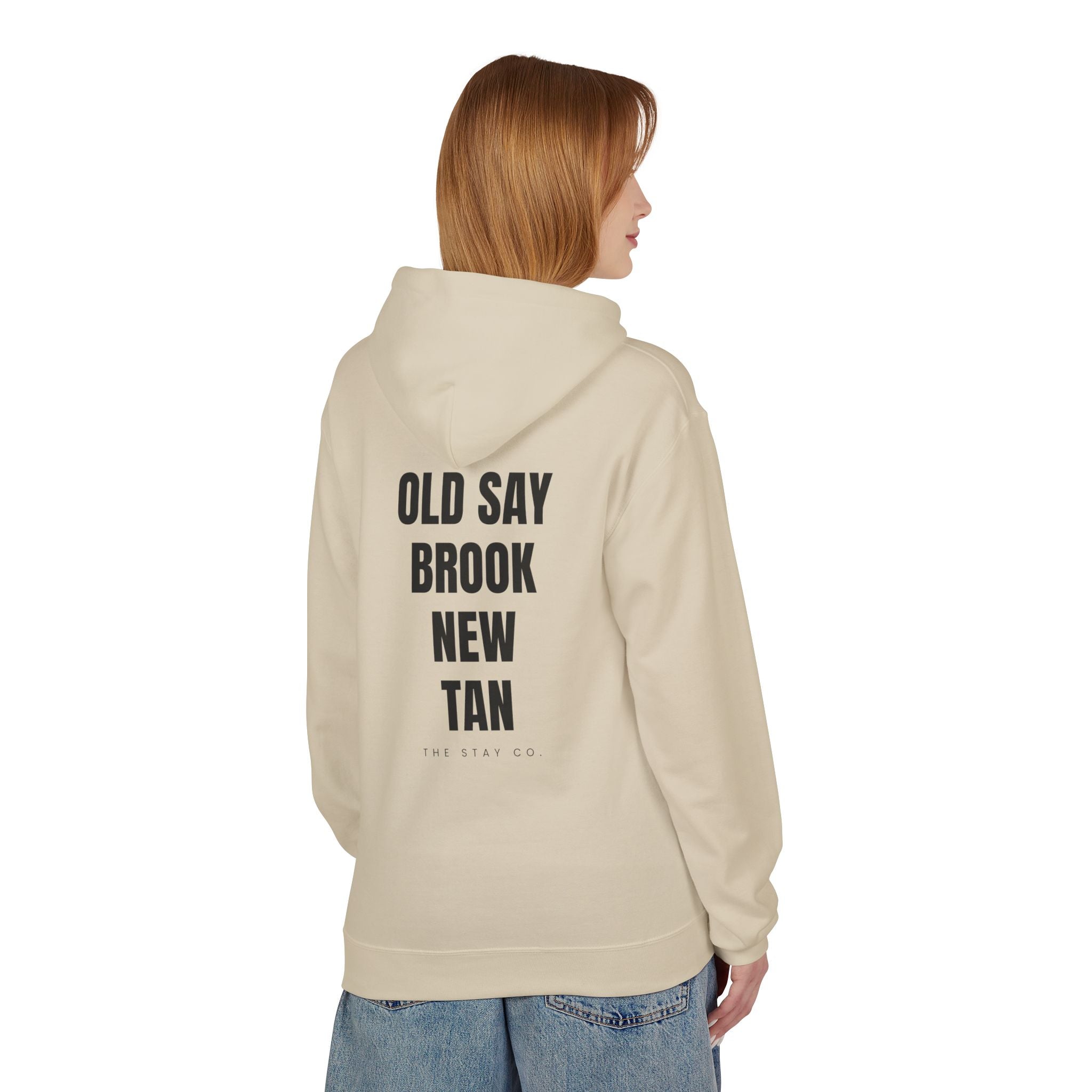 Adult- "Out Of Office" (Front) "Old Saybrook New Tan" (Back) - Hoodie