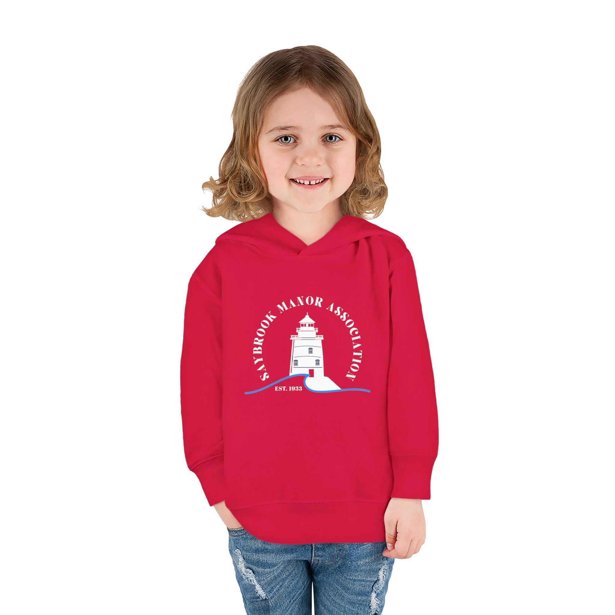 Toddler Hoodie- Saybrook Manor Association Logo on Front - "NAP. SNAX. SAYBROOK. REPEAT."