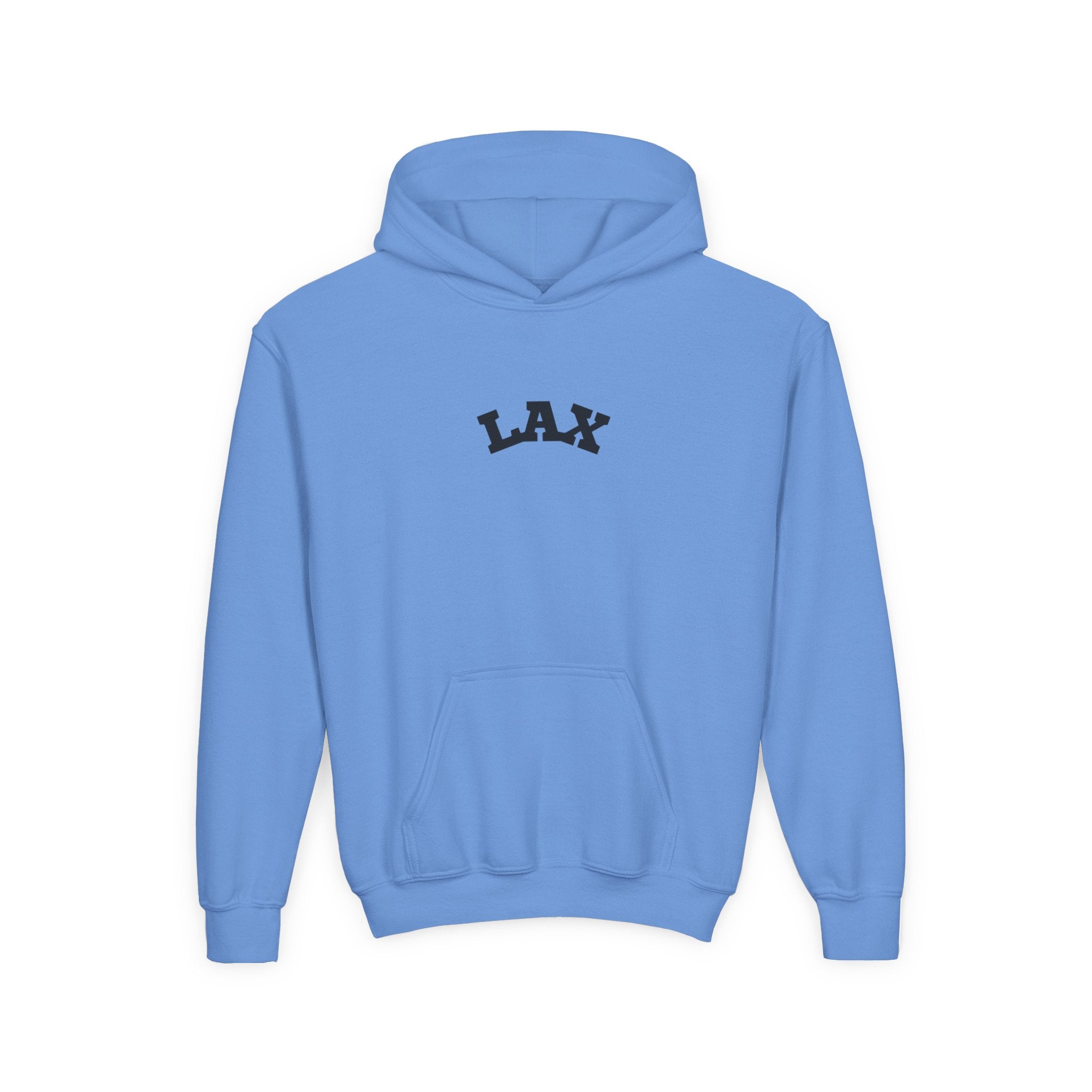 Youth Hoodie "LAX" - Choose Your Color- -Sports Apparel, Gift for Young Athletes, Team Spirit, Cozy Sweatshirt, Game Day Ready