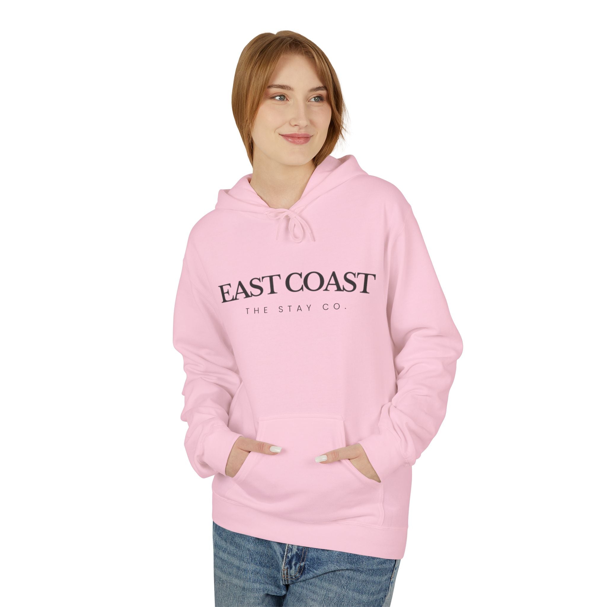 Adult-East Coast - Black Writing Hoodie