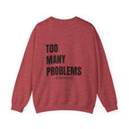 Adult- Math Teacher Crew Neck "Equation Expert" (Front)- "too Many Problems #MathClub" (Back) -Crewneck Sweatshirt, Cozy Fall Apparel, Unisex Gift, Casual Style, September Vibes, Seasonal Fashion