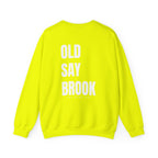 Adult- "Return To" (Front) - "Old Saybrook" (Back) -White Writing -Unisex Crewneck Sweatshirt