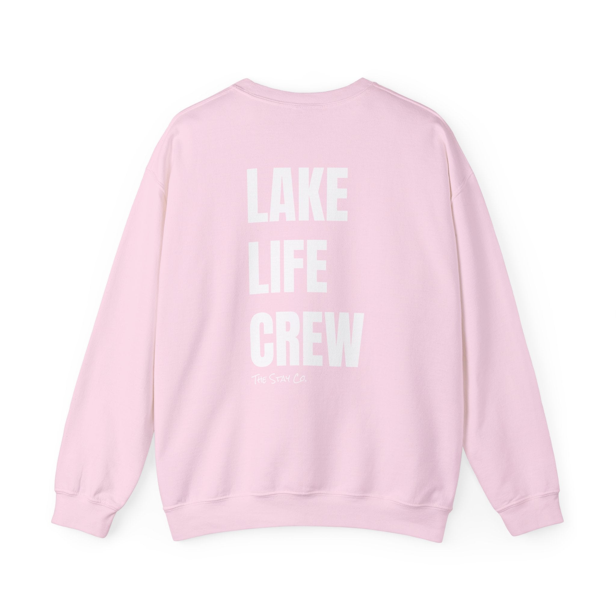 Adult- "Made For This"- (Front)  "Lake Life Crew" (Back)- White Writing- Unisex Crewneck Sweatshirt