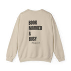 Adult-ELA Teacher Crew Neck " Grammer Guru" (Front)  "Bookmarked & Busy #ELA Club" (Back) -Crewneck Sweatshirt, Cozy Fall Apparel, Unisex Gift, Casual Style, September Vibes, Seasonal Fashion