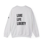 Lake Life Liberty, 'Merica Crewneck Sweatshirt