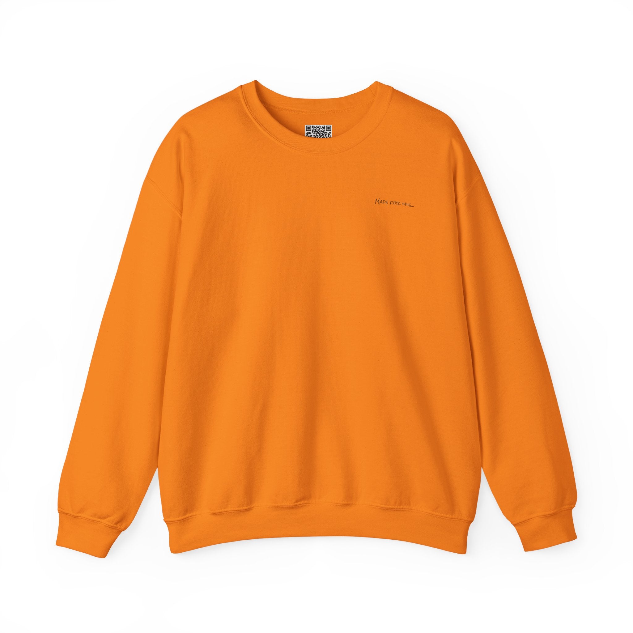 Adult- "Made for this"- (Front)  "Lake Life Crew" (Back)- Black Writing- Unisex Crewneck Sweatshirt