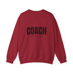 Adult- PE Teacher Crew Neck "Squad Goals" (Front)- "COACH #PhysiclEducationClub" (Back) -Crewneck Sweatshirt, Cozy Fall Apparel, Unisex Gift, Casual Style, September Vibes, Seasonal Fashion