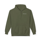 Adult- "Old Saybrook" (Front) Old Saybrook Light House (Back) - White Writing Hoodie