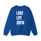 Adult- "Made For This"- (Front)  "Lake Life Crew" (Back)- White Writing- Unisex Crewneck Sweatshirt