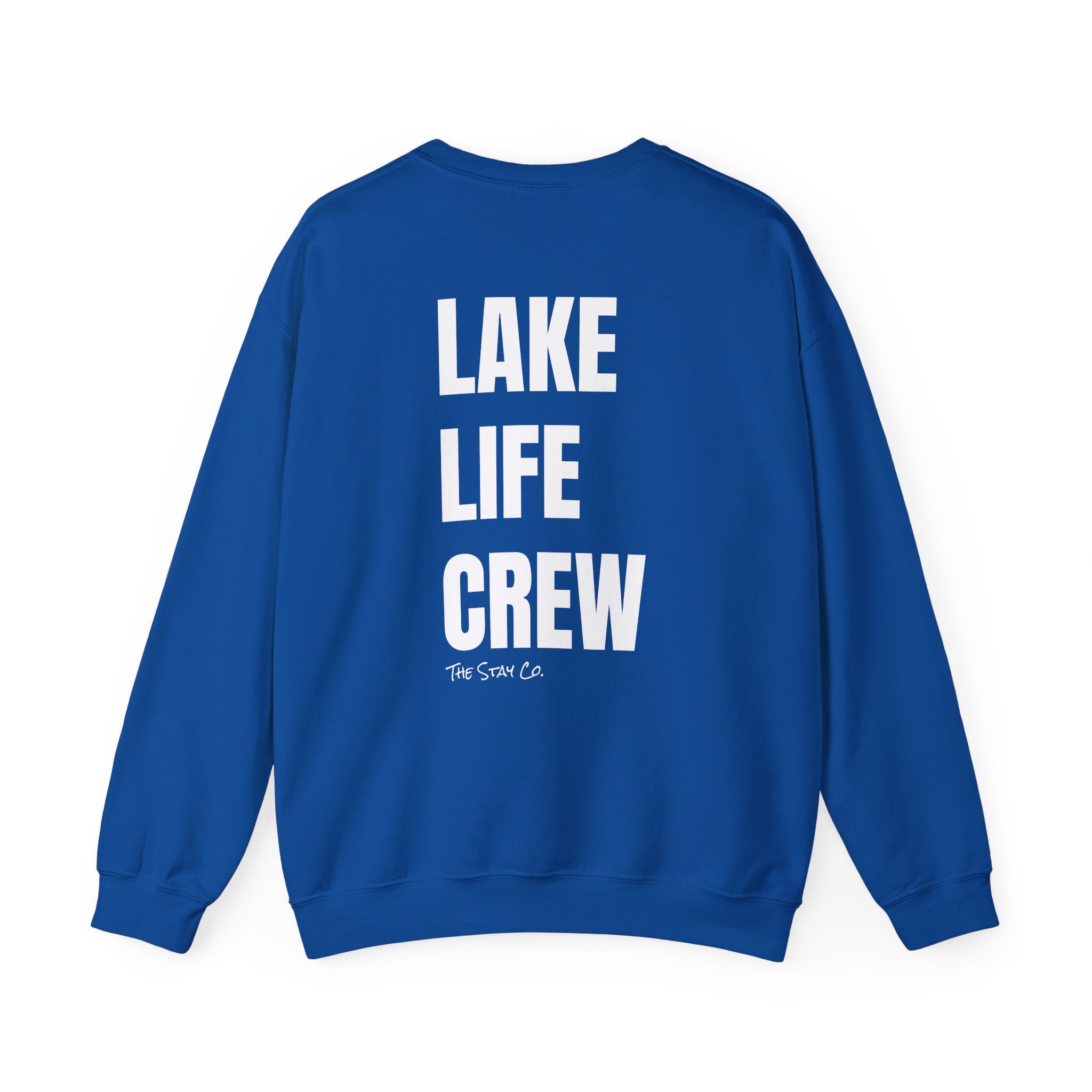 Adult- "Made For This"- (Front)  "Lake Life Crew" (Back)- White Writing- Unisex Crewneck Sweatshirt