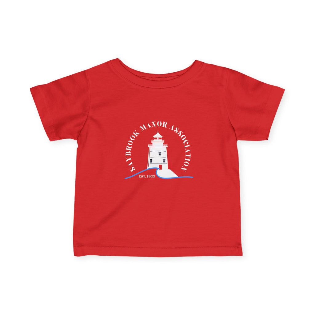 Infant (6M-24M)- Saybrook Manor Association Logo On Front  "MILK. NAP. SAYBROOK. REPEAT." (Back) in White Writing