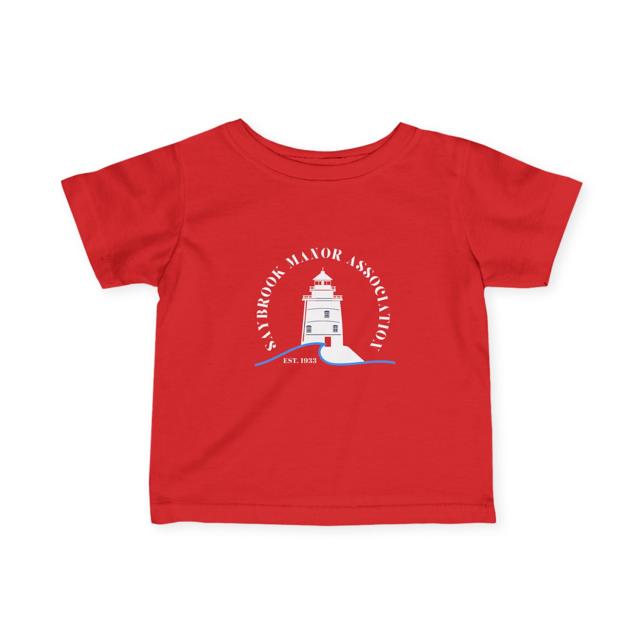 Infant (6M-24M)- Saybrook Manor Association Logo On Front  "MILK. NAP. SAYBROOK. REPEAT." (Back) in White Writing