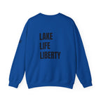 Lake Life Liberty, 'Merica Crewneck Sweatshirt