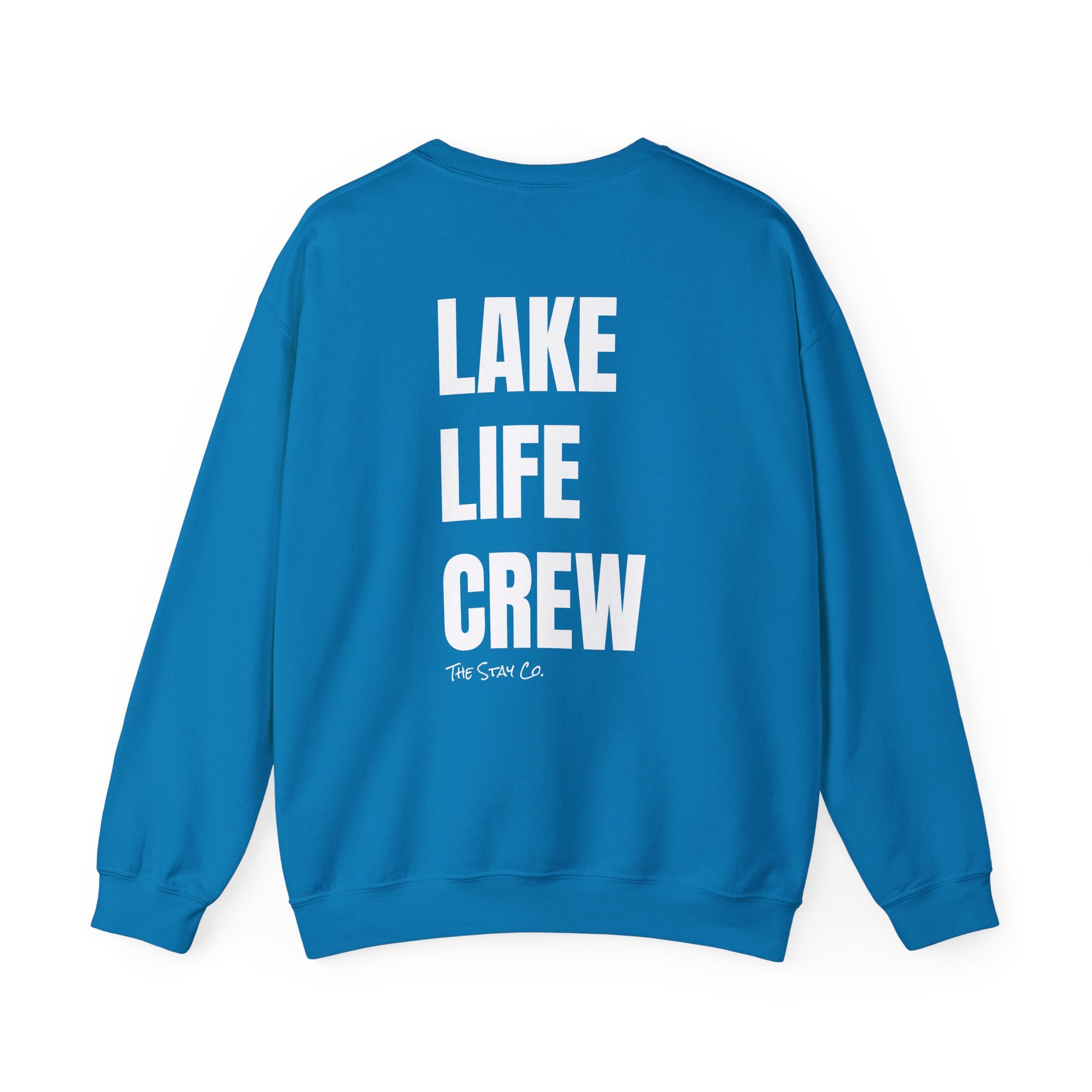 Adult- "Made For This"- (Front)  "Lake Life Crew" (Back)- White Writing- Unisex Crewneck Sweatshirt
