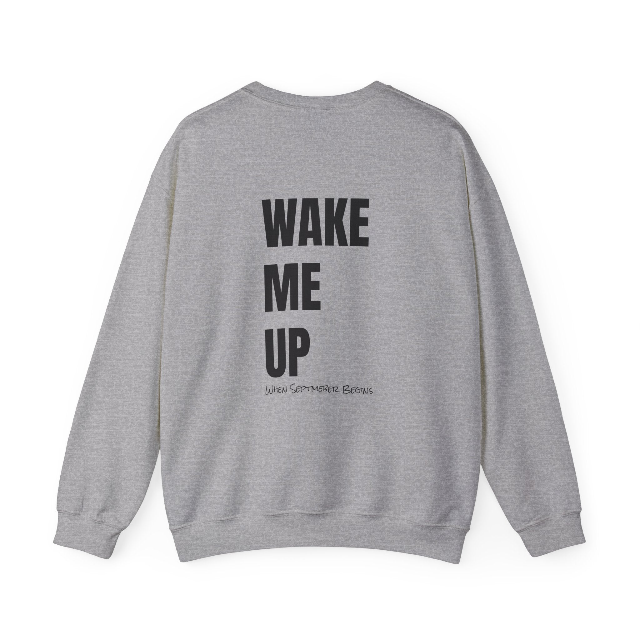 Adult- Teacher Crew Neck " Do Not Disturb" (Front)  "Wake Me Up- When September Begins" (Back) -Crewneck Sweatshirt, Cozy Fall Apparel, Unisex Gift, Casual Style, September Vibes, Seasonal Fashion