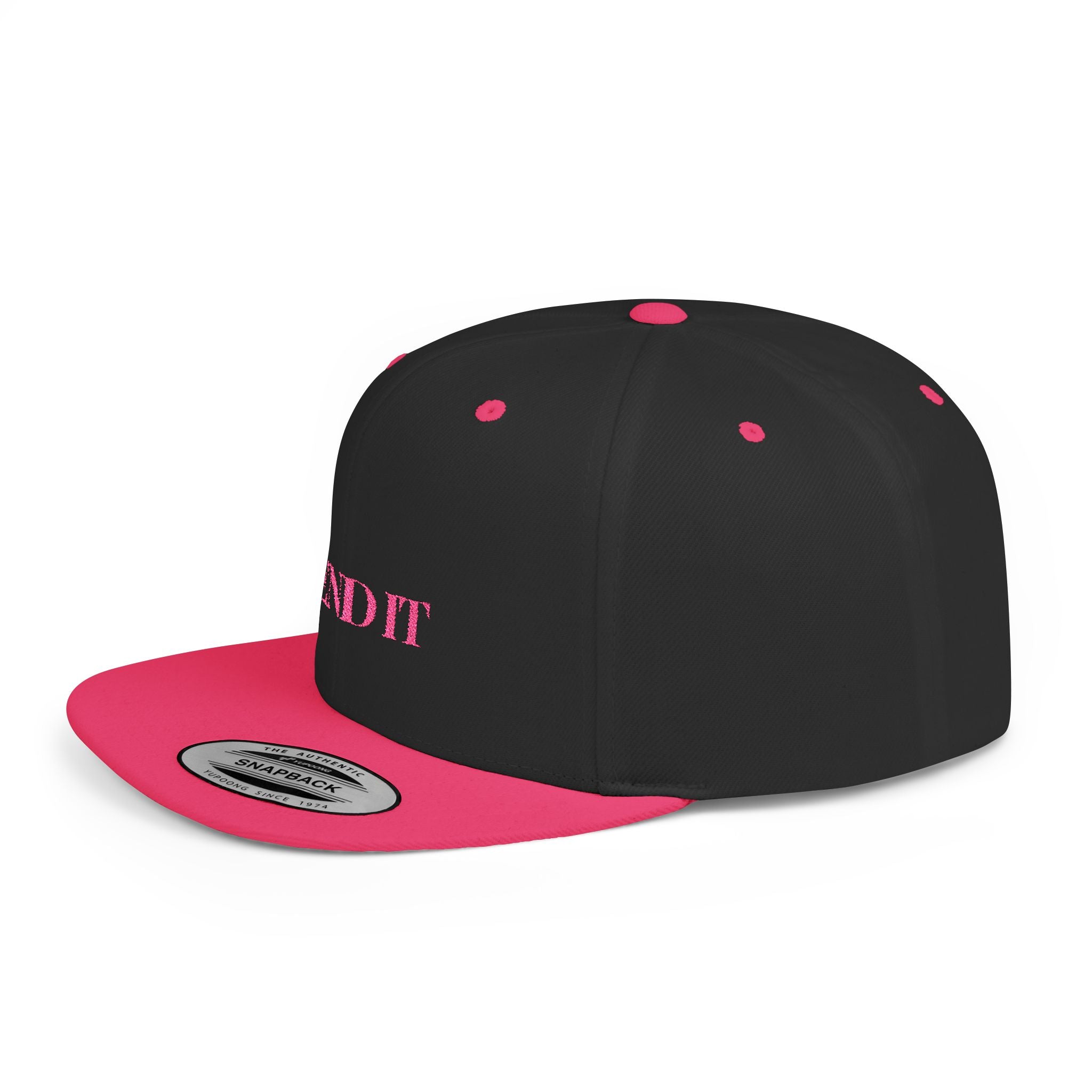 Embroidered Snackback Cap-"Send It"-In Pink Casual Hat, Outdoor Apparel, Summer Fashion, Gift for Him/Her, Festival Accessory